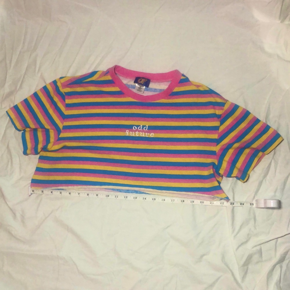 Odd Future Striped Crop Top Multi-color